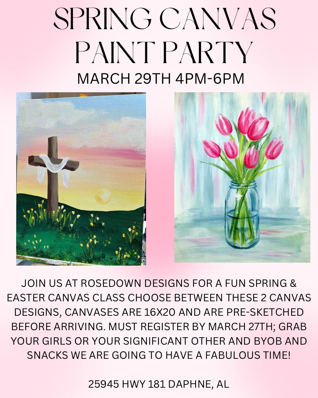 Spring\/ Easter Canvas Class