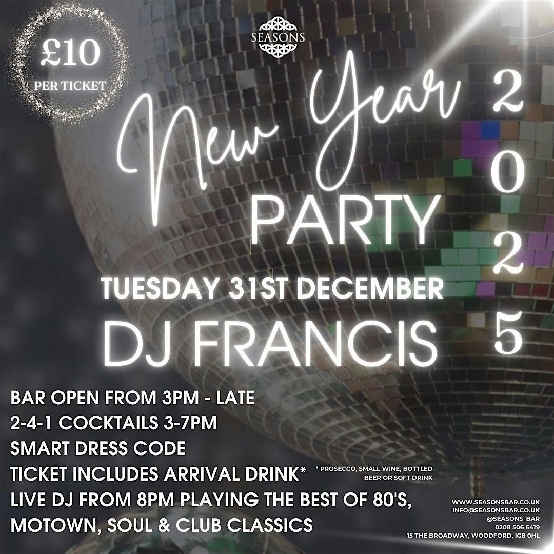 NYE PARTY AT SEASONS WOODFORD