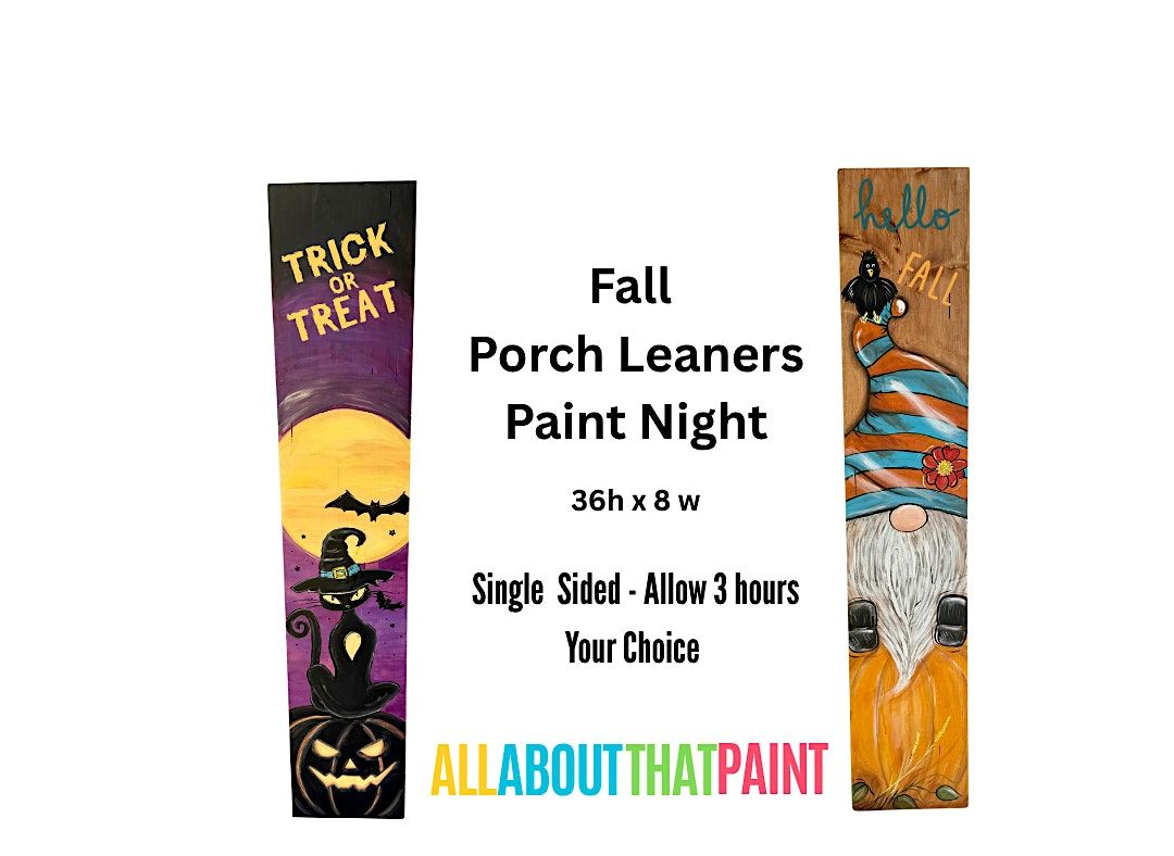 Fall Porch Leaner Paint and Sip