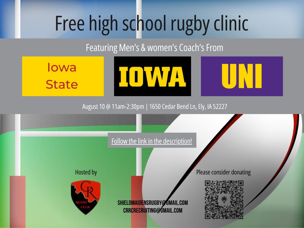 Cedar Rapids Rugby Club's High School Skills Clinic 