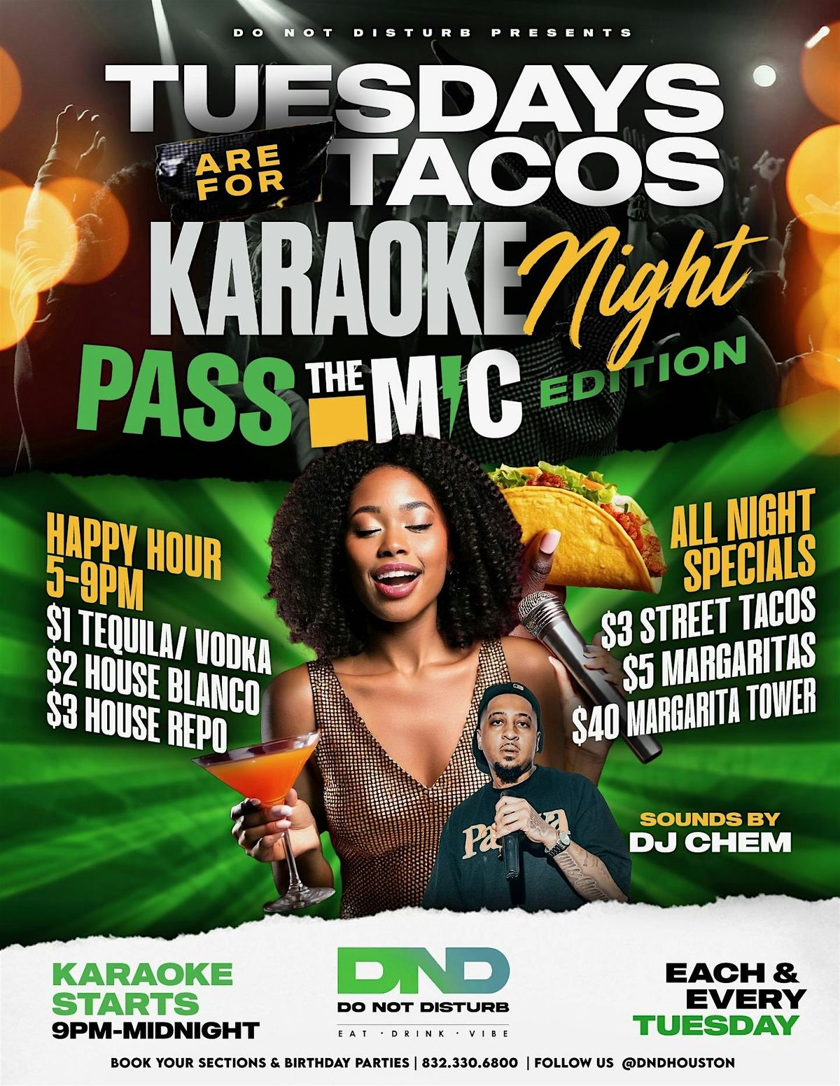 Taco Tuesday Karaoke Night Pass the Mic Edition