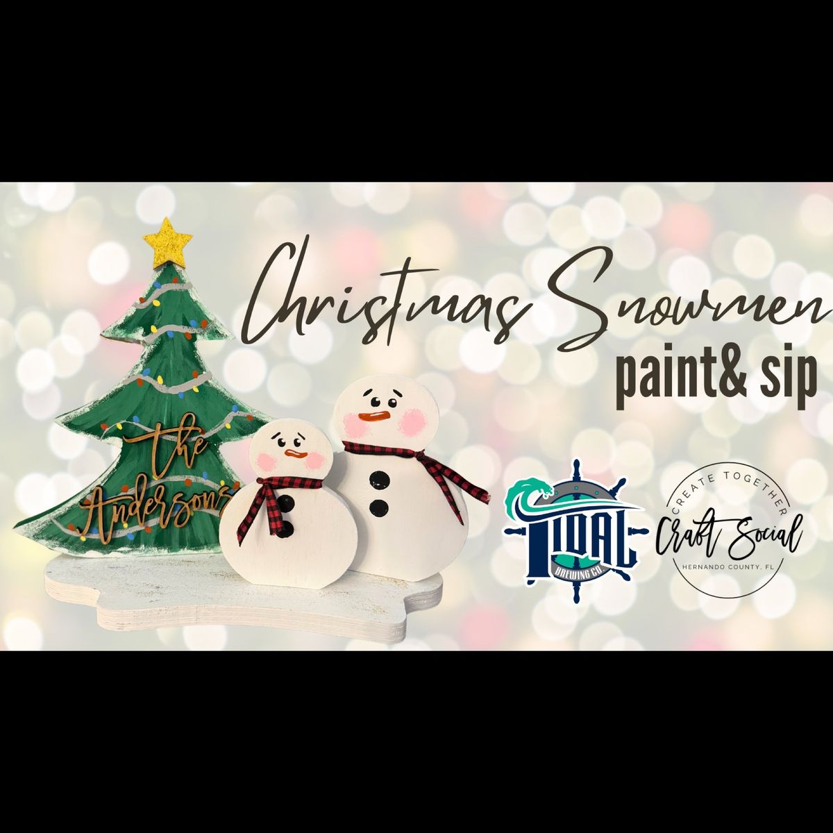 Christmas Snowman Paint and Sip at Tidal Brewing Co