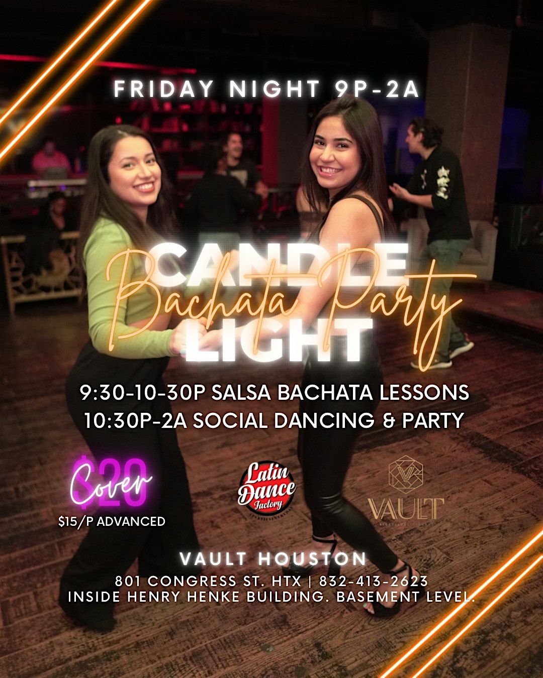 Candlelight Bachata Mixer & Salsa Party! Friday at HENKE! 12\/20