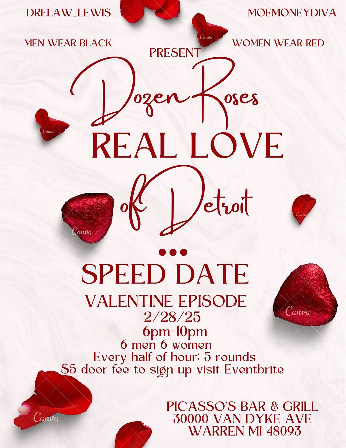 Dozen Roses Real Love of Detroit Speed Date