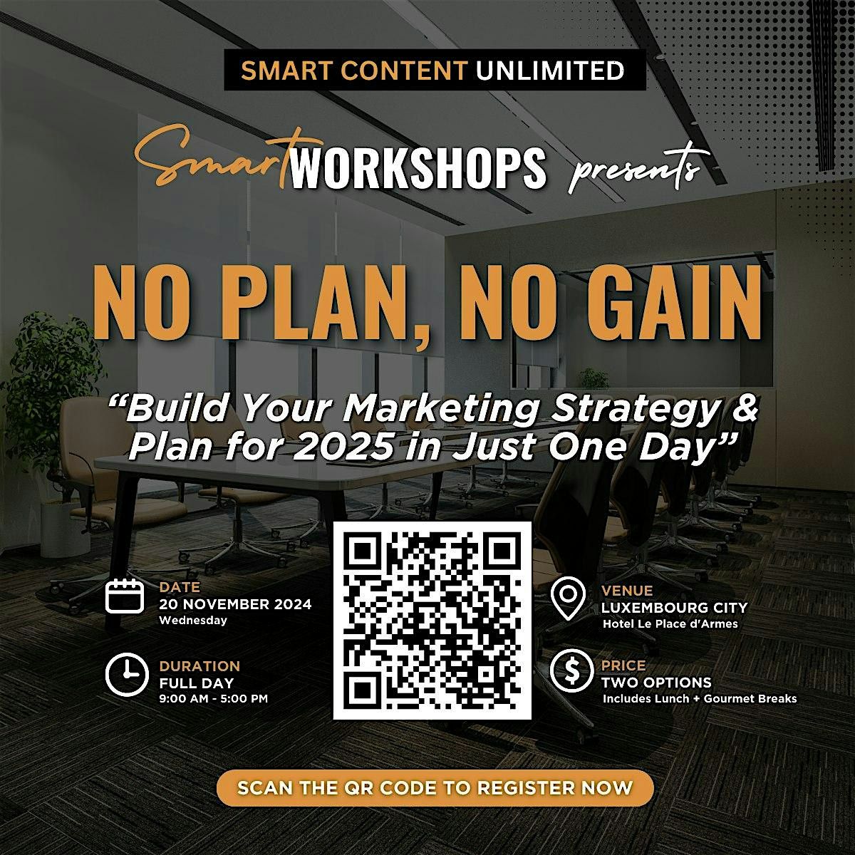 NO PLAN NO GAIN Build Your Marketing Strategy & Plan for 2025 in Just 1 Day