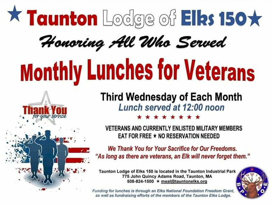 Monthly Lunches for Veterans: Honoring all who served : Please share this event