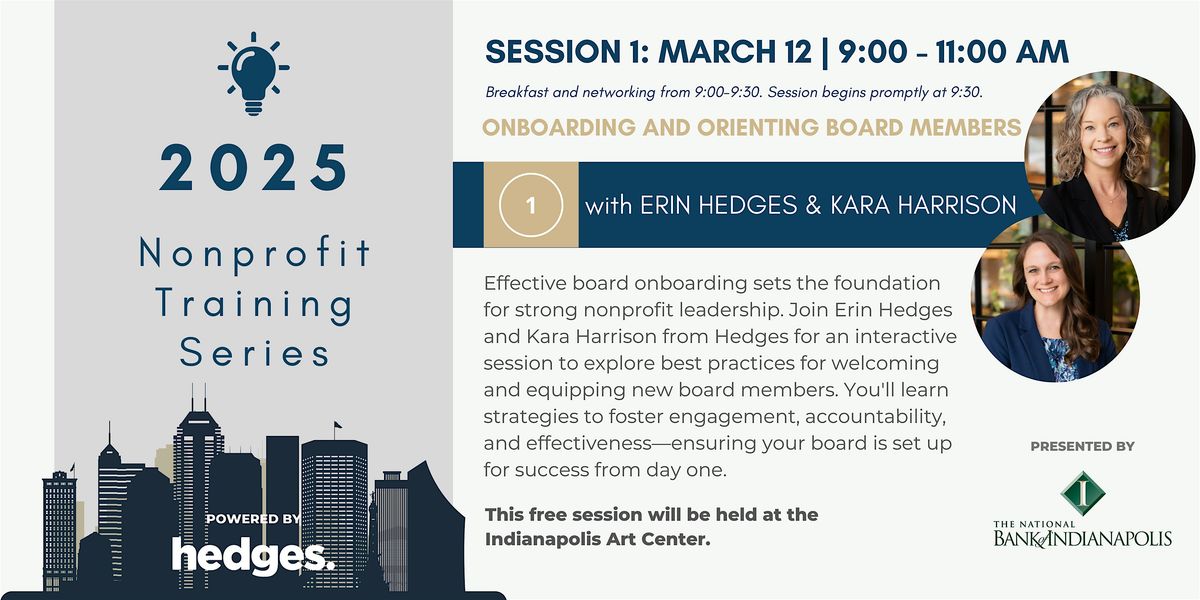 Session 1: Onboarding & Orienting New Board Members