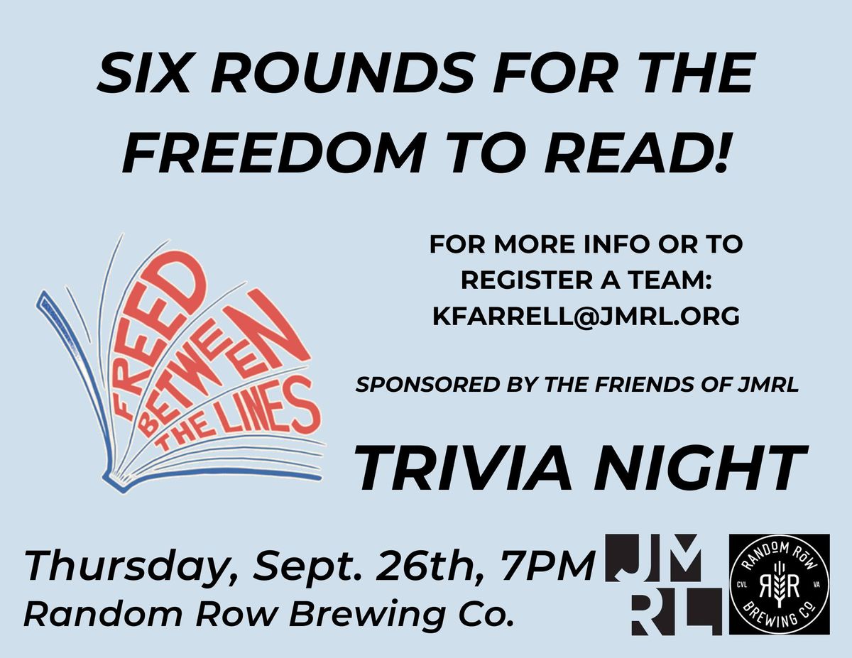 "Free to Read" Trivia Night