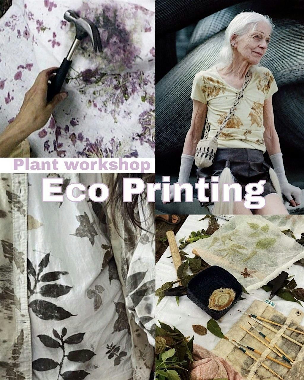 Eco printing plant workshop -with fabrics