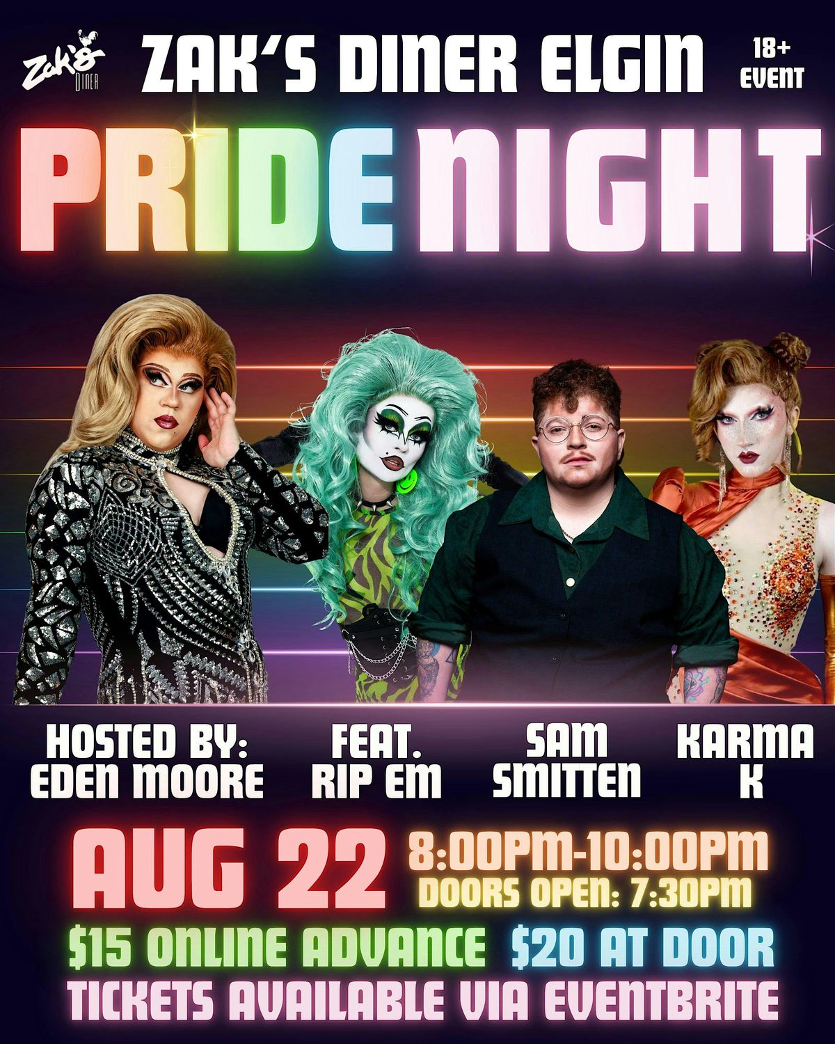 Pride Night! at Zak's Diner Elgin