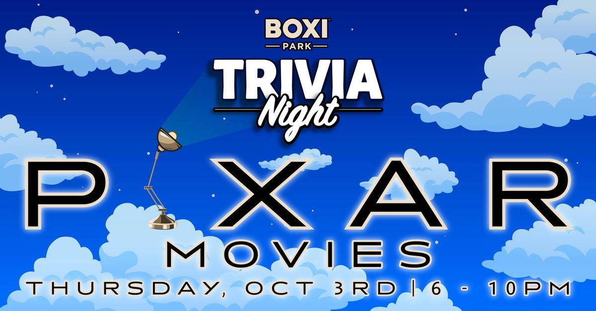 Pixar Movies Trivia Night