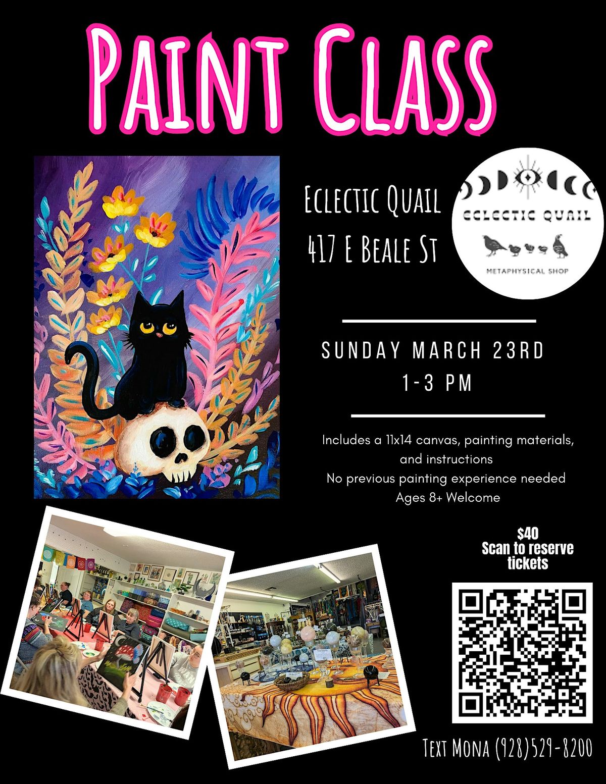 Paint Class @ Eclectic Quail Kitty