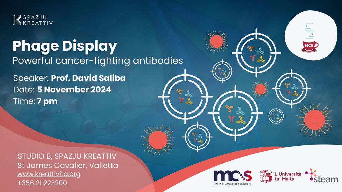 Malta Caf\u00e9 Scientifique \u2013 Powerful Cancer - Fighting Antibodies