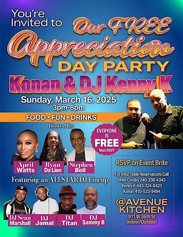 Our Free Appreciation Day Party