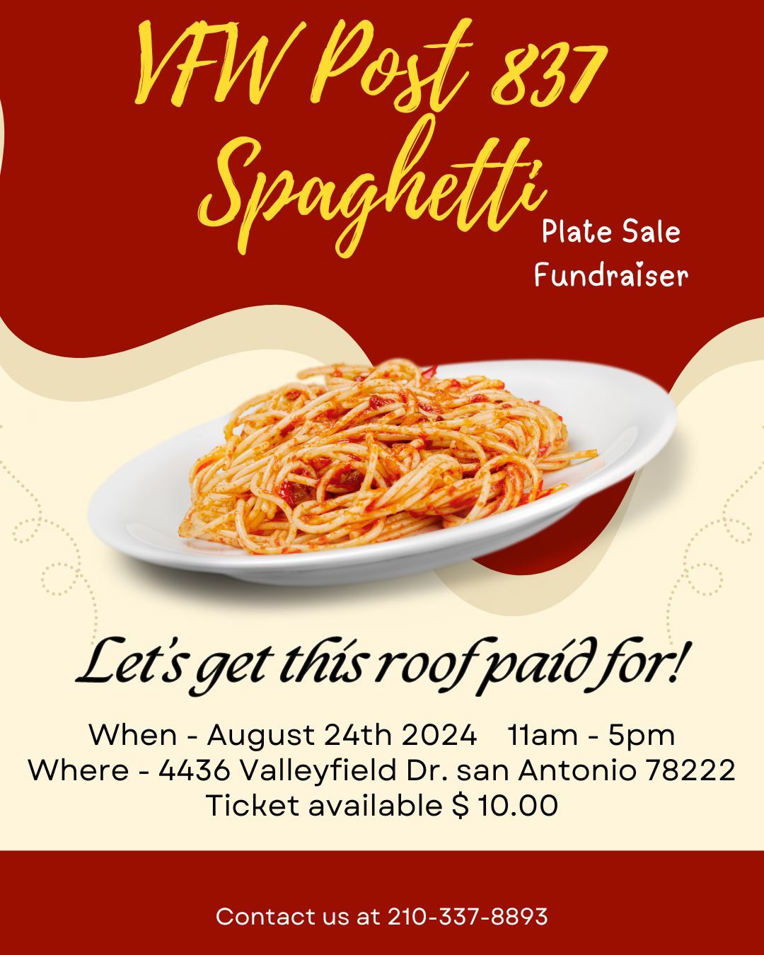 Spaghetti Plate Fundraiser