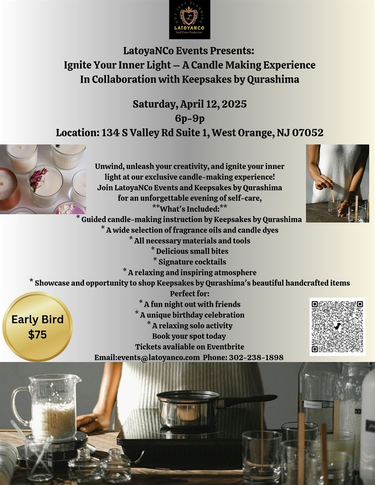 LatoyaNCo Events Presents: Ignite Your Inner Light \u2013 A Candle Making Experi