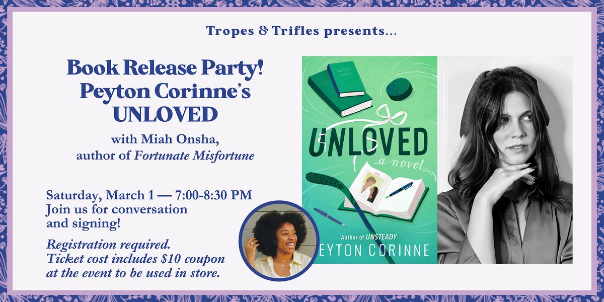 Book release party! Peyton Corinne's UNLOVED, with Miah Onsha