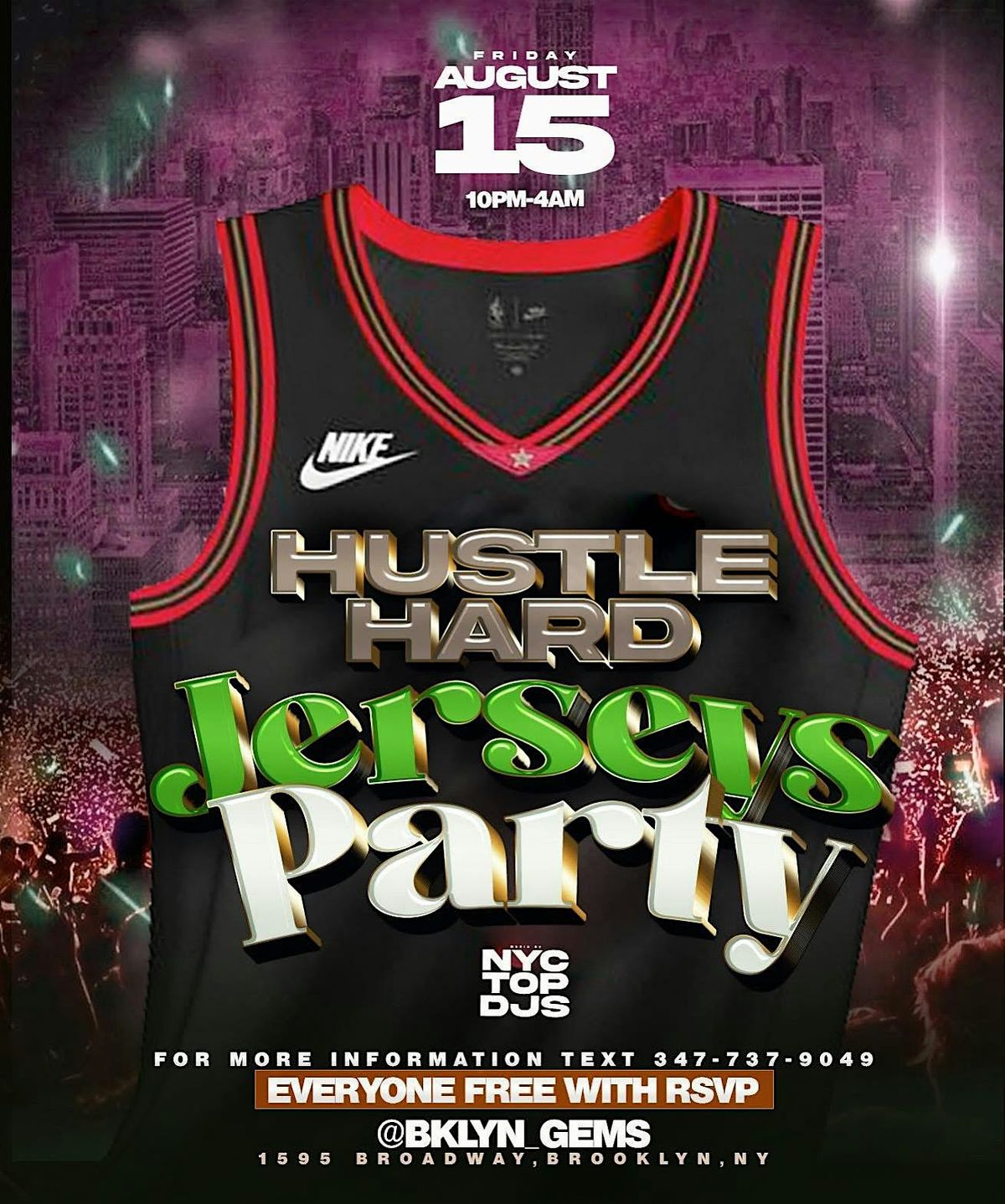 Hustle hard jerseys  party