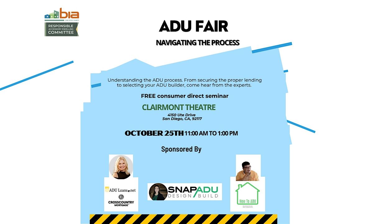 ADU Fair and Seminar. Navigating the Process