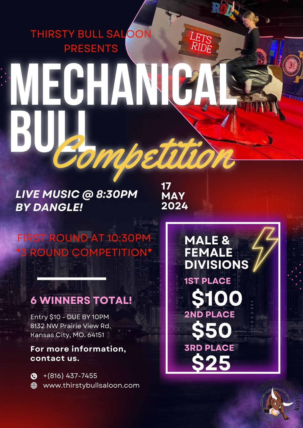 Mechanical BULL RIDING Competition 