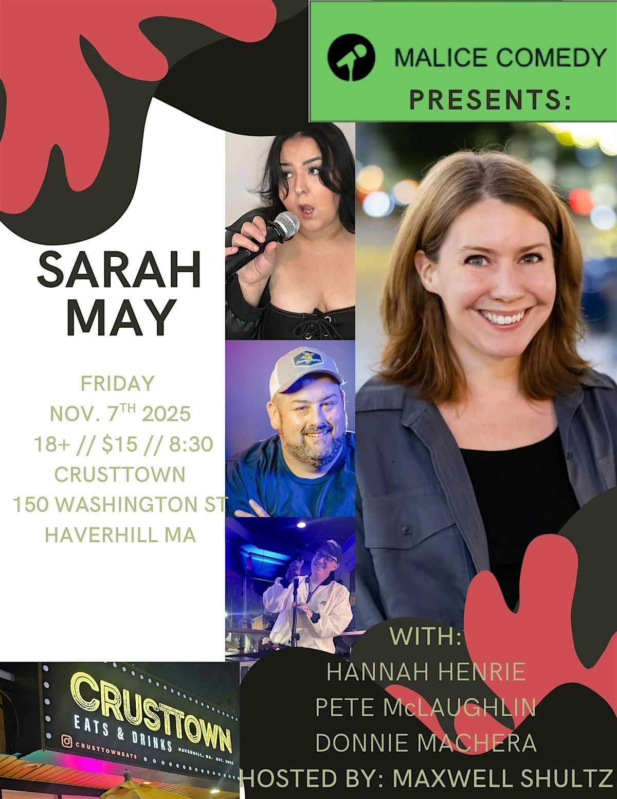 SARAH MAY Live comedy at Crusttown