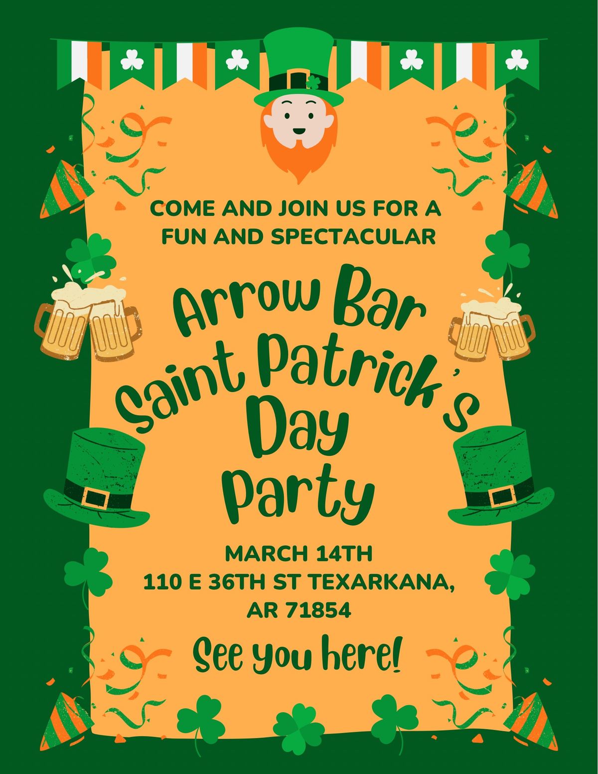 Arrow Bar Saint Patrick\u2019s Party\ud83c\udf40\ud83c\udf08\ud83c\udf7b