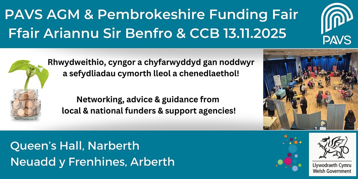 Pembrokeshire Funding Fair & PAVS AGM \/ Ffair Ariannu Sir Benfro & CCB 2025