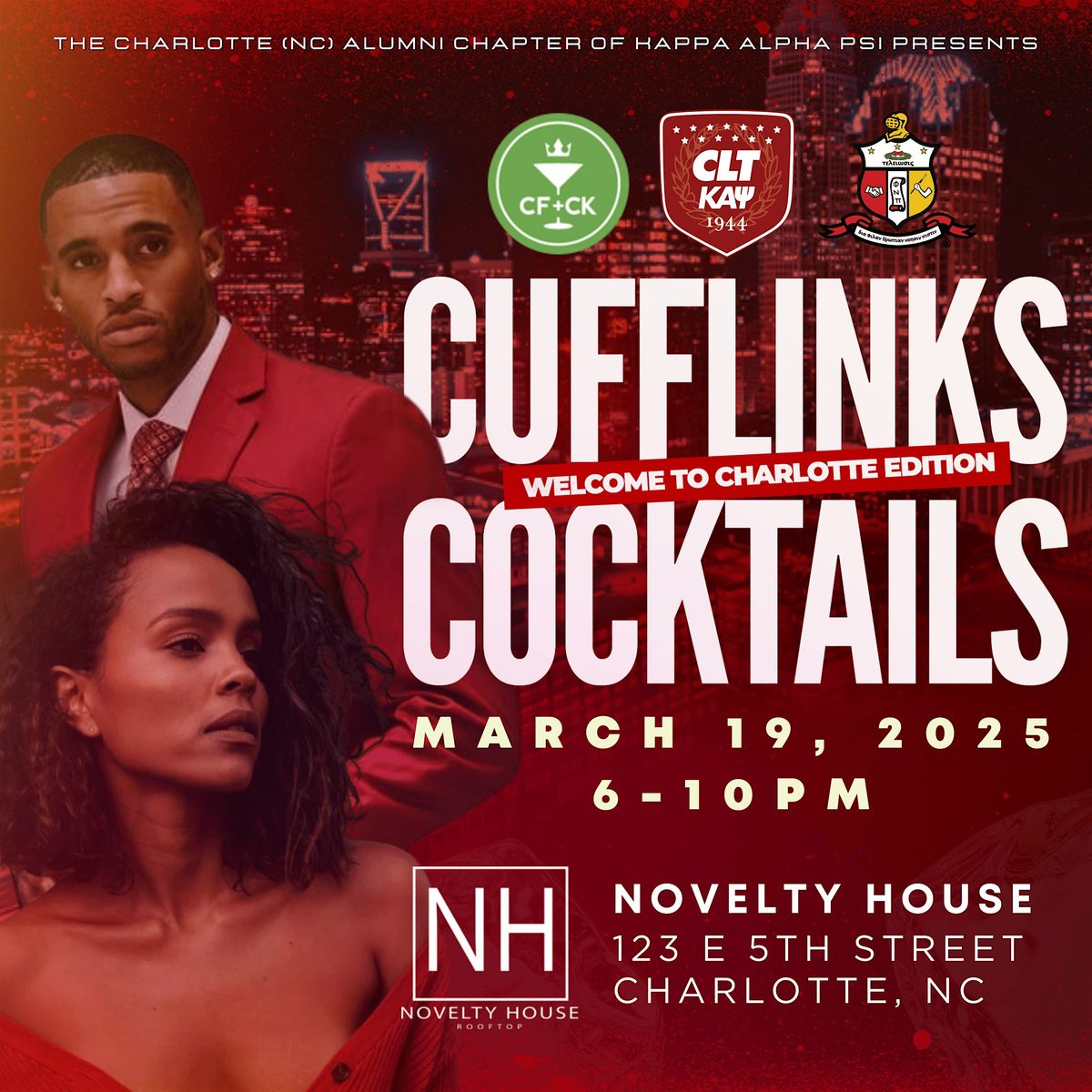 Cufflinks & Cocktails - Welcome To Charlotte Edition