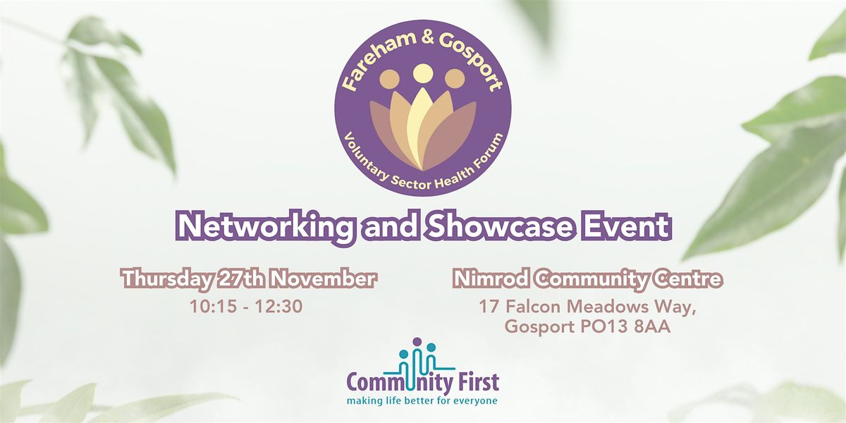 Fareham and Gosport VS Health Forum Networking and Showcase Event