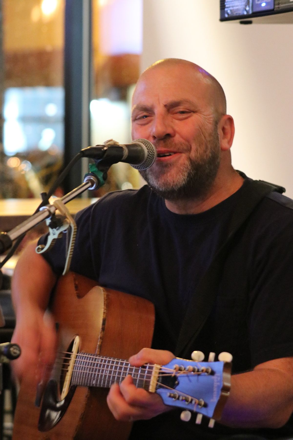 Rob acoustic at Crooked Arm Vinyl & Tap