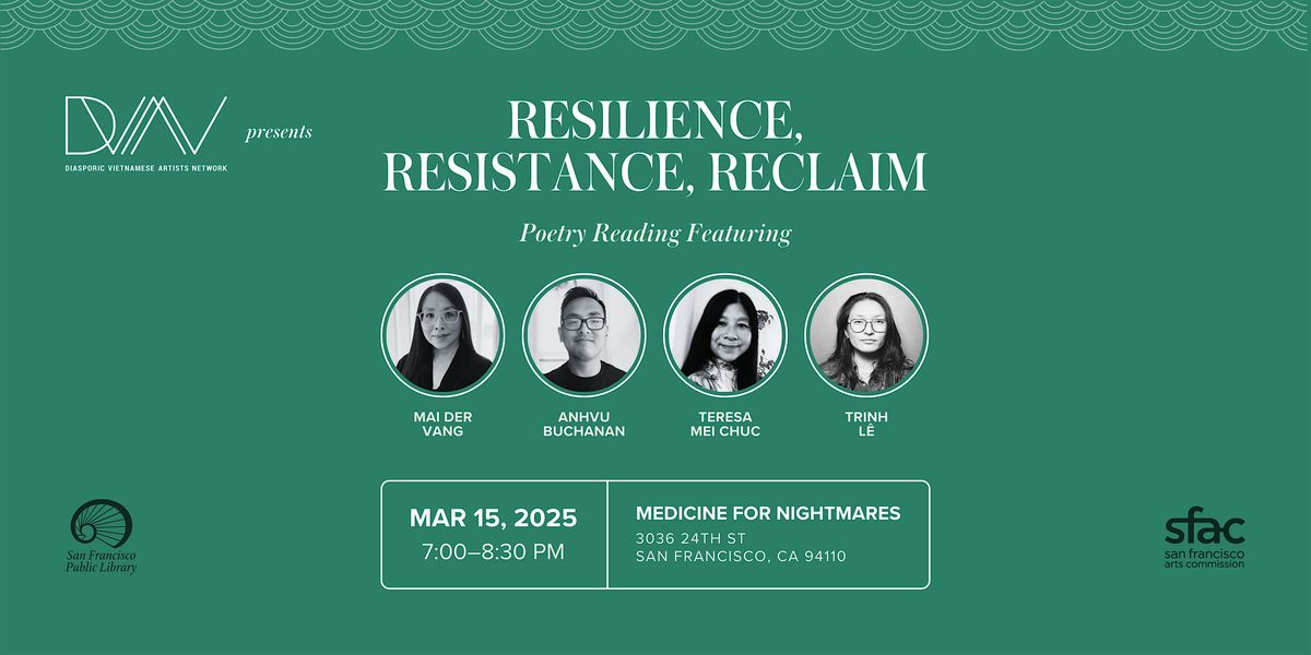 DVAN Reading Series | Resilience, Resistance, Reclaim