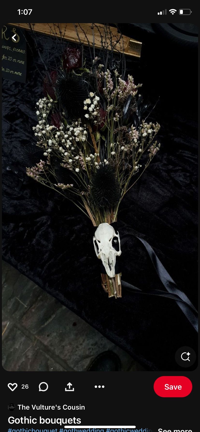 Bone Bouquet-Crow Skull $60pp (Pensacola)