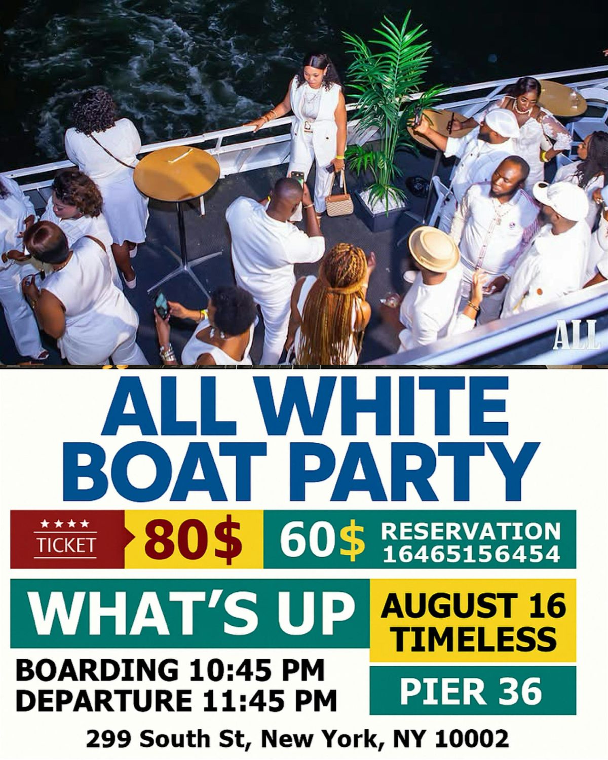 ALL WHITE BOAT RIDE PARTY SUMMER 2025