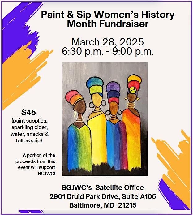 BGJWC Paint & Sip Fundraiser in Honor of Women's History Month