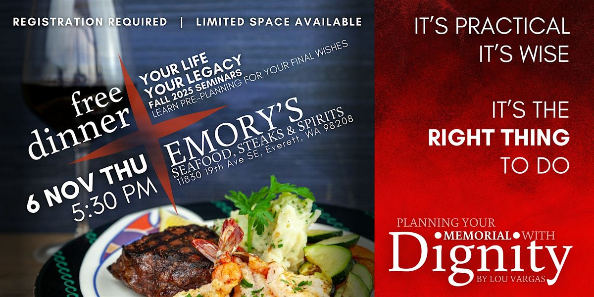 NOV 6 - YOUR LIFE YOUR LEGACY SEMINAR