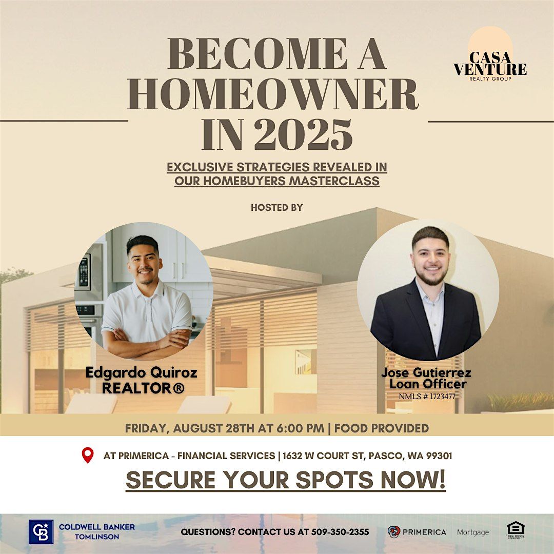 \u2728 First Time Homebuyers Class (Tri-Cities & Yakima Valley) Food Provided!
