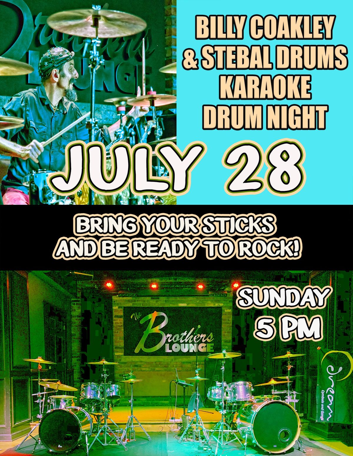 Billy Coakley and Stebal Drums: Karaoke Drum Night