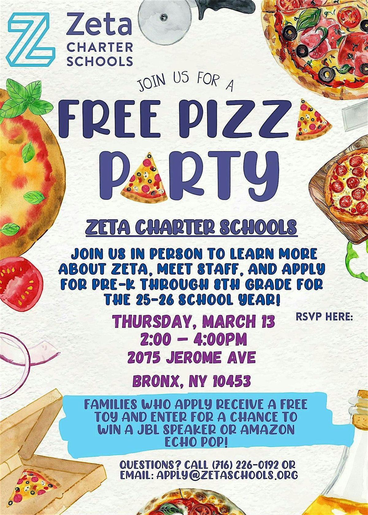 Zeta Charter Schools Pizza Party!