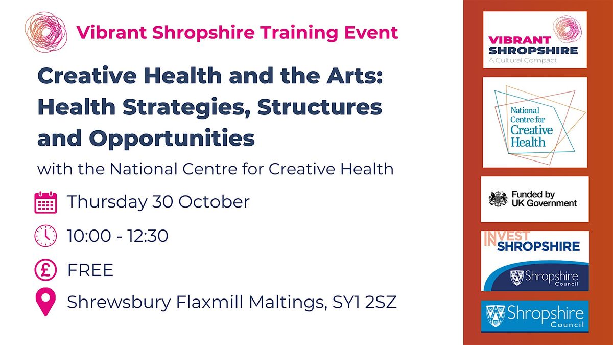 Vibrant Shropshire Training: Creative Health and the Arts with NCCH