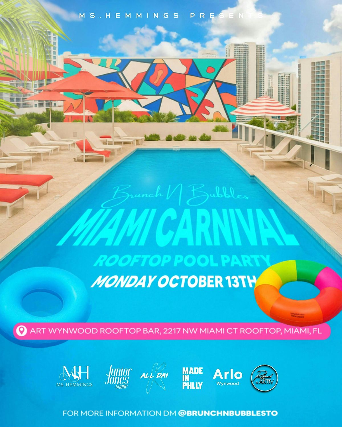 Brunch N Bubbles (MIAMI CARNIVAL ROOFTOP POOL PARTY)