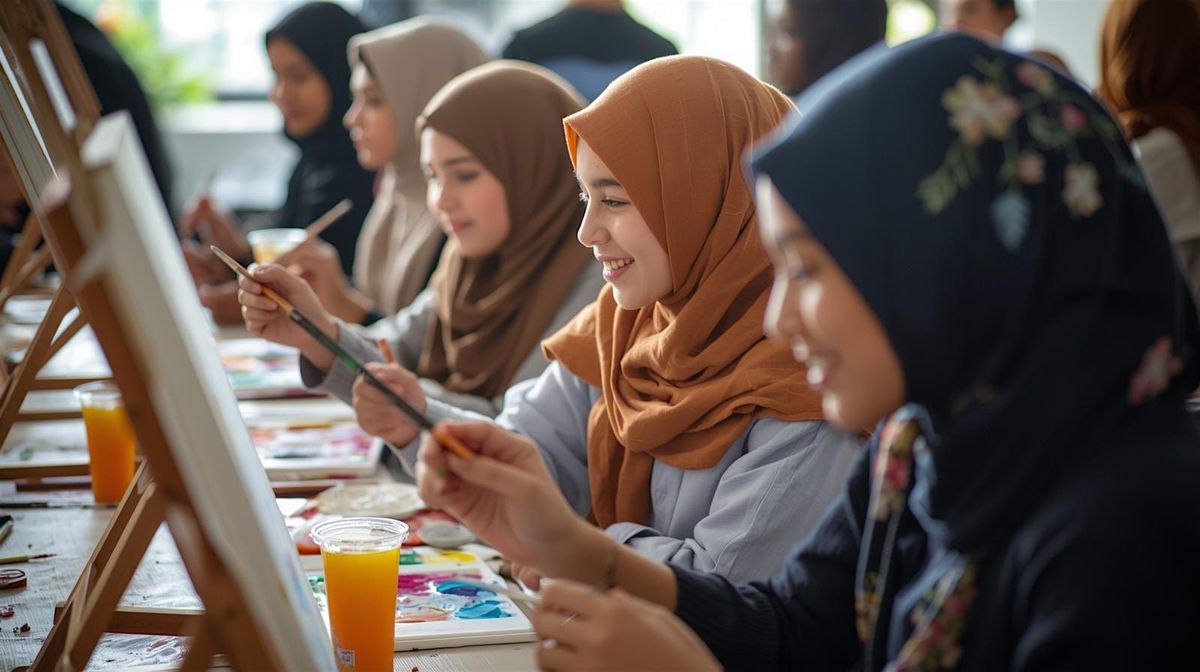 Brushstrokes of Barakah | Girls Only Sip & Paint Evening