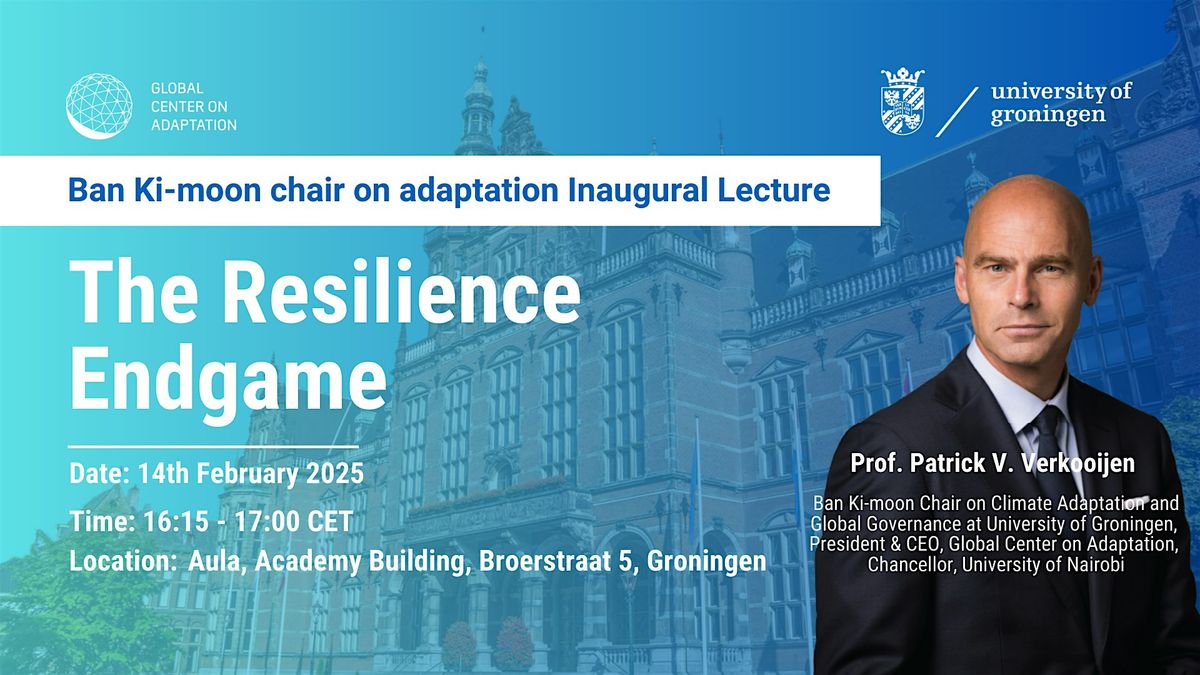 Inaugural lecture Prof Patrick Verkooijen: The Resilience Endgame