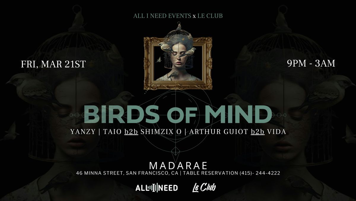 BIRDS OF MIND at Madarae San Francisco