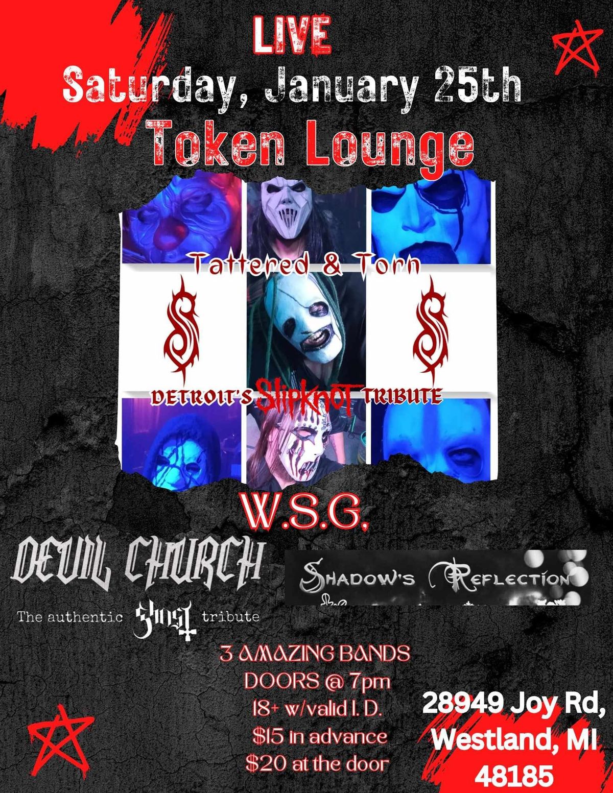 SLIPKNOT Tribute - Tattered & Torn \u2022 GHOST Tribute Devil Church \u2022 Shadow's Reflection