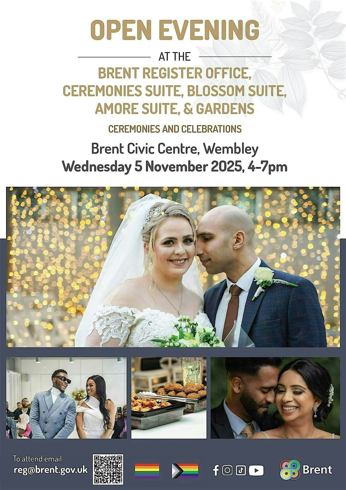 Brent Register Office, Wembley Open Evening - Wednesday 5th November 2025