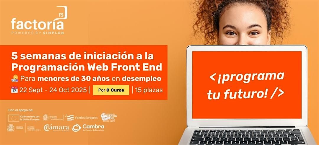 Entra al mundo de la programaci\u00f3n en 5 semanas GRATIS
