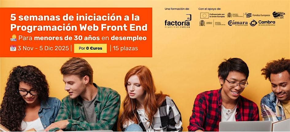 5 semanas de iniciaci\u00f3n al mundo de la programaci\u00f3n web GRATIS
