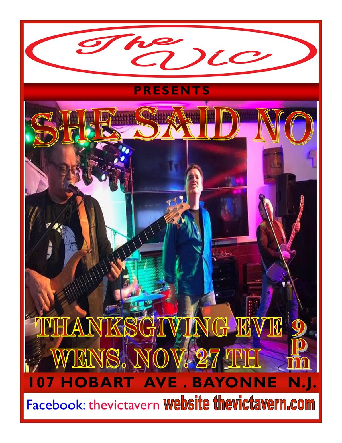 Thanksgiving Eve with SHE SAID NO