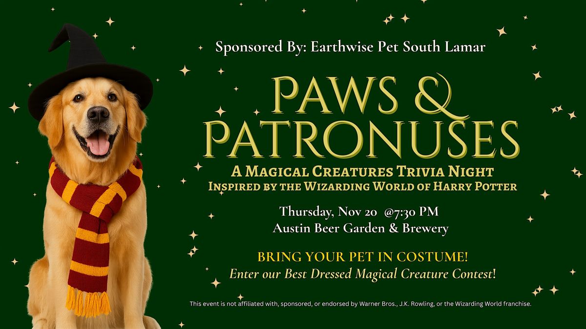 Paws & Patronuses: A Magical Creatures Trivia Night