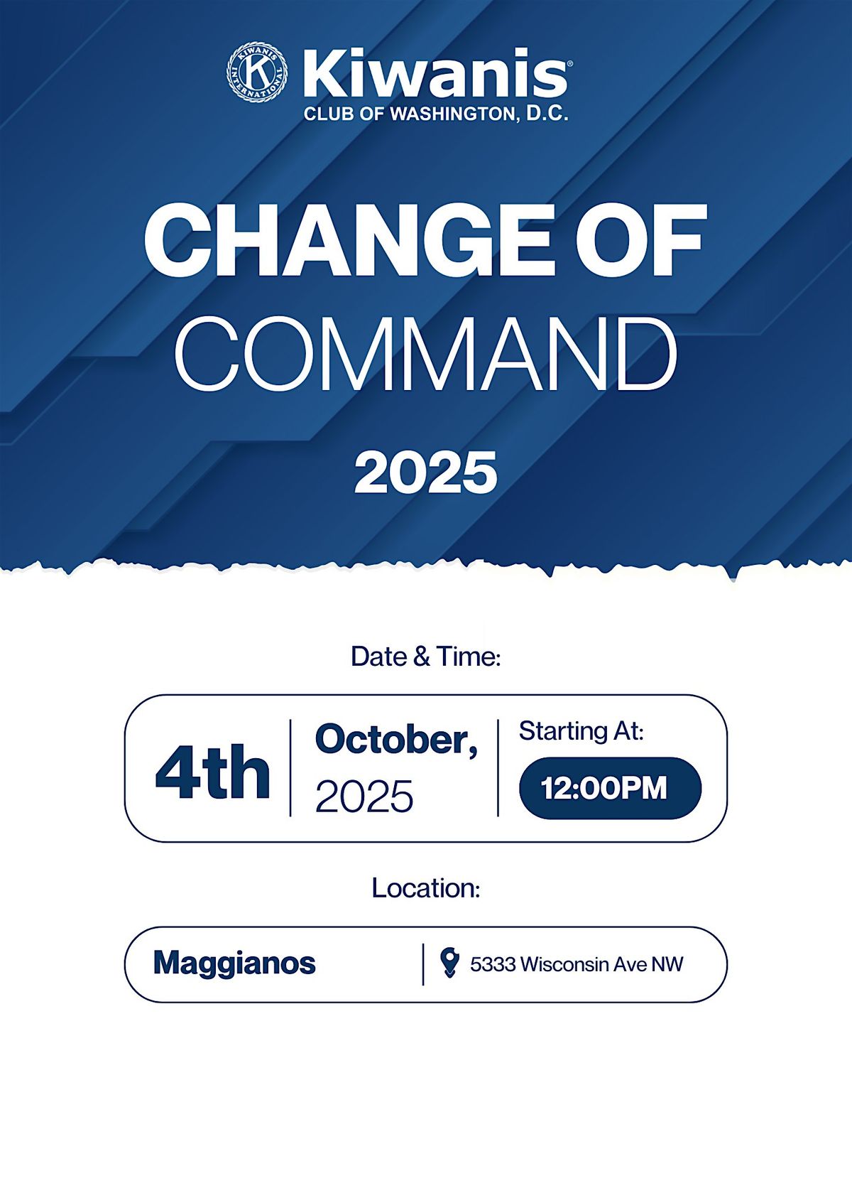 Change of Command Ceremony & Lunch